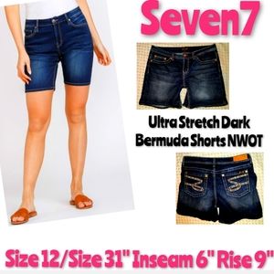 Seven7 Bermuda Shorts Size 12 Ultra Stretch